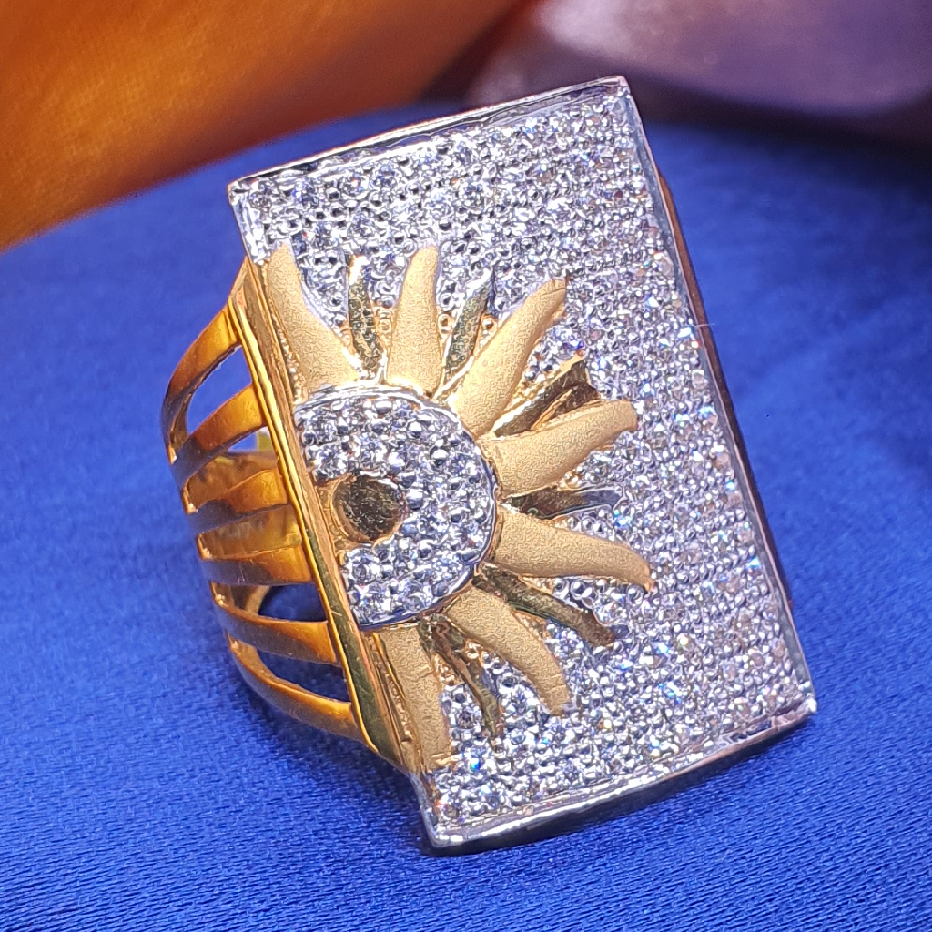 91.6 Gold Surya Design Gents Ring - Image 2