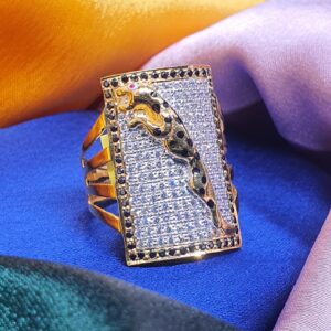 91.6 Gold Jaguar Design Gents Ring