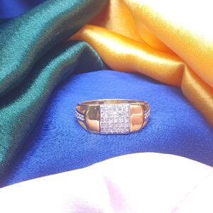 91.6 Gold Diamond Gents Ring