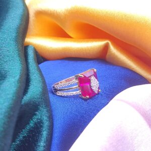 22.k Gold Red Stone Ring