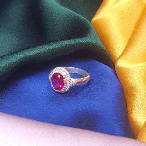 Silver Fancy Ladies Stone Ring