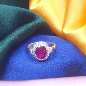 Silver Fancy Ladies Stone Ring