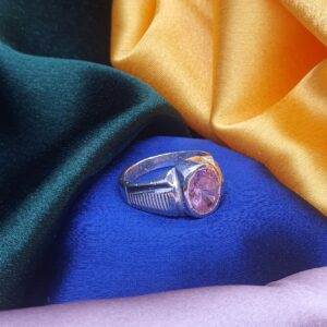 Silver Fancy Ladies Pink Stone