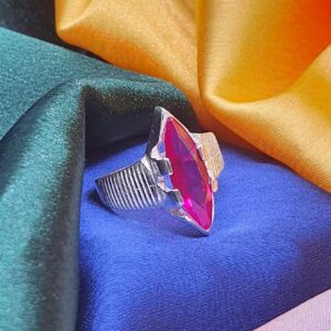 Silver Manik Stone Ladies Ring