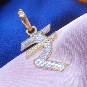 22.k Gold Indian currency symbol Gents Pendal