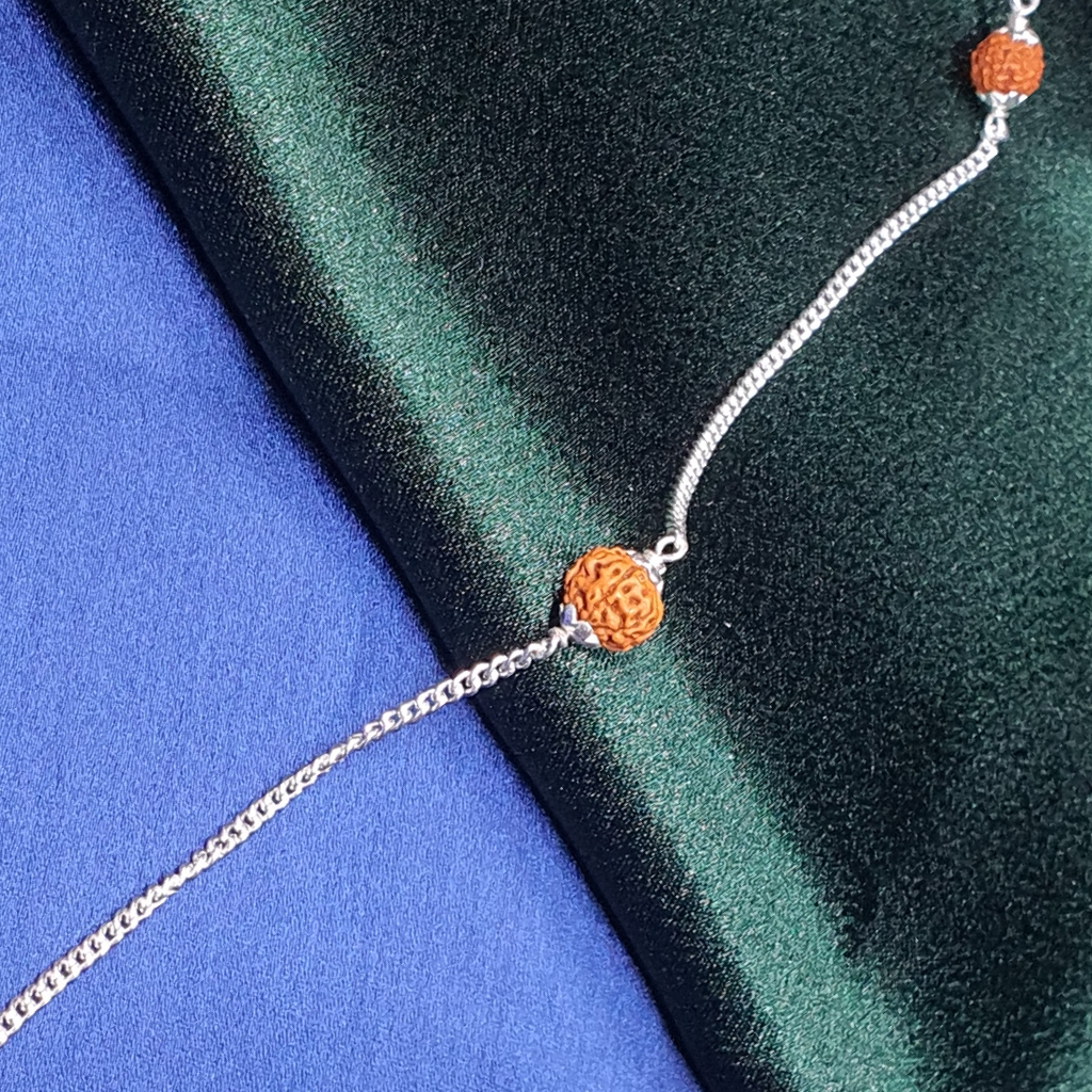 Silver Rudraksh Rakhdi - Image 2