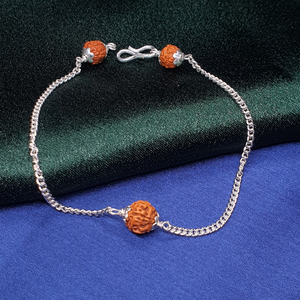 Silver Rudraksh Rakhdi