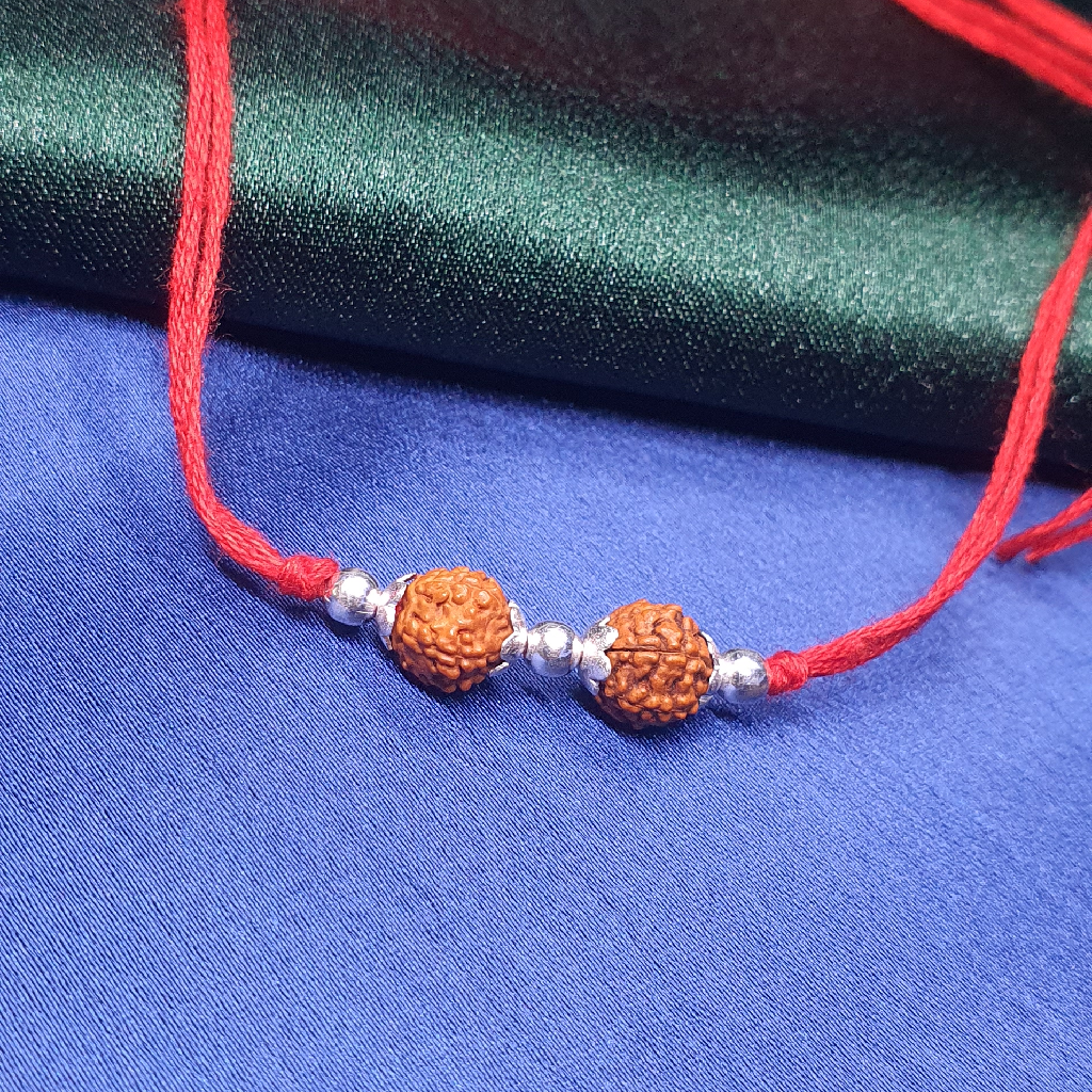 Silver Rudraksh Rakhdi - Image 2