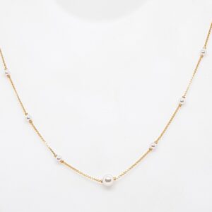 Gold 18ct Fancy pearl Chain