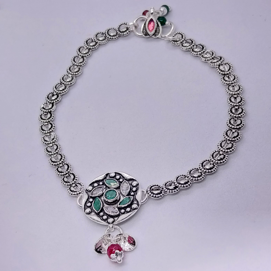 Silver Antique Ladies Payal - Image 2