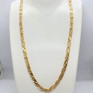 Gold 22.k Nawabi Design Gents Chain