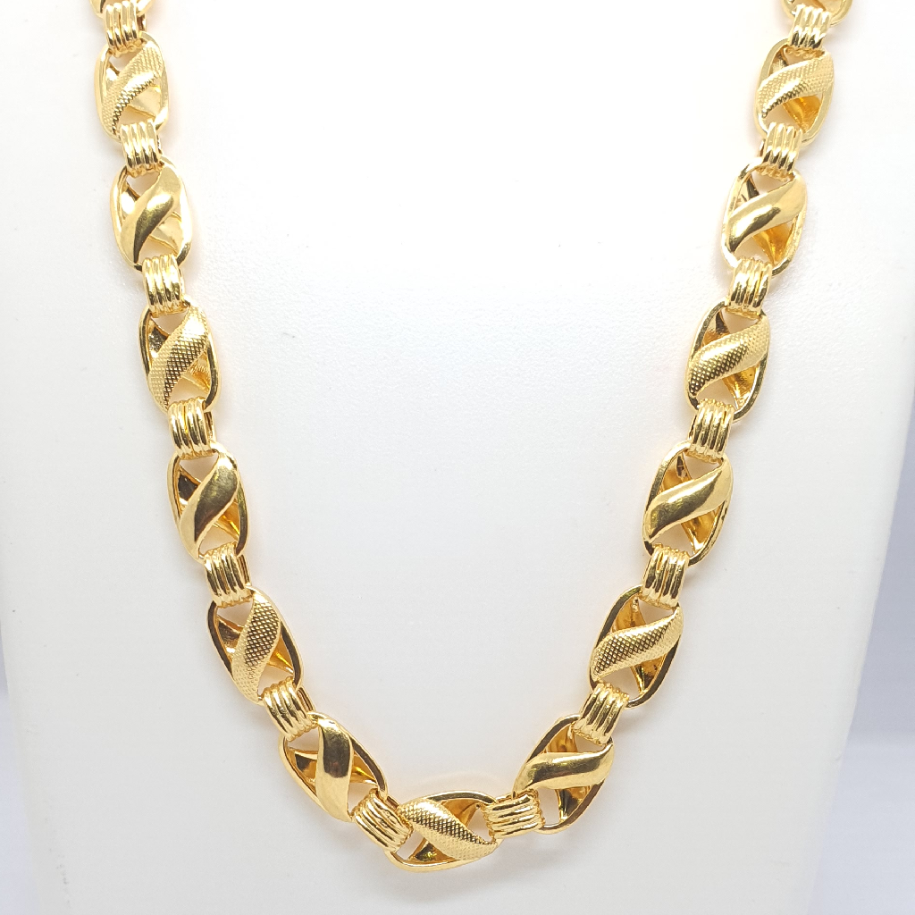 Gold 22.k Singapore Design Gents Chain - Image 2