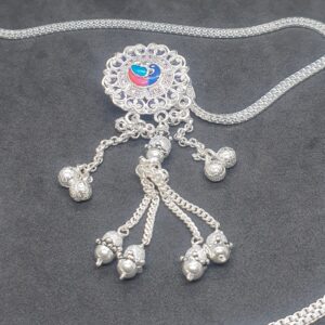 Silver Peacock Design Ladies Kandori