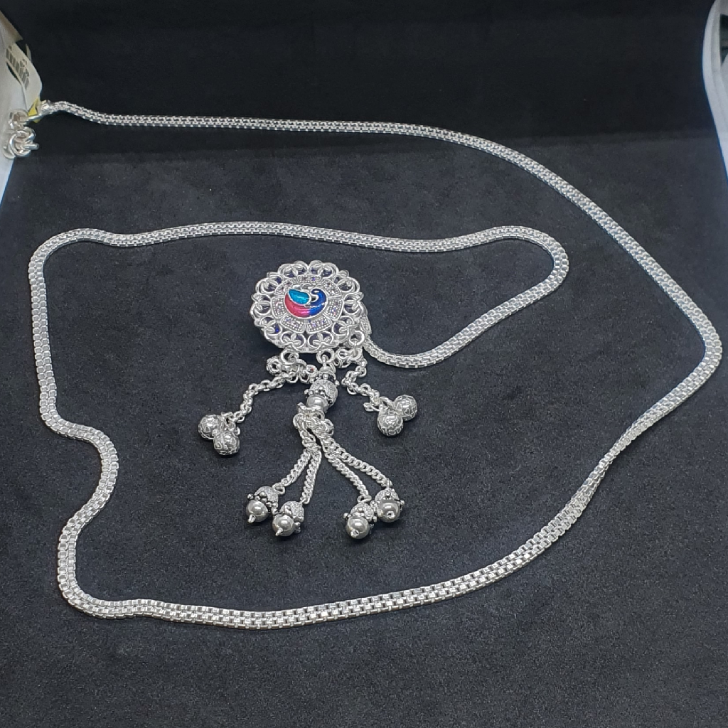 Silver Peacock Design Ladies Kandori