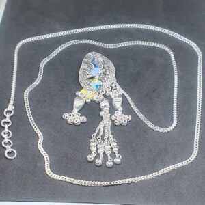 Silver Fancy Peacock Design Kandori