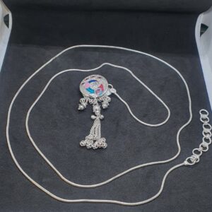 Silver Peacock Design Ladies Kandori
