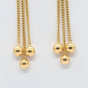 Gold 22.k Simple Design Ladies Latkan Ser