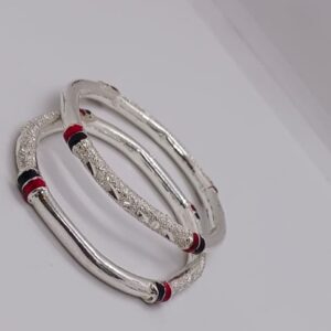 Silver Black And Red Mina Kadli