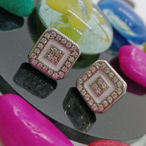 Silver 9.25 Simple Diamond Earrings