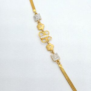 Gold 91.6 Butterfly Design Ladies Bracelet