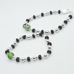 Silver evil eye fancy najariya