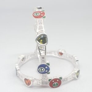 Silver Teddy Bear Design Fancy Baccha Kadli