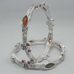 Silver Diamond Fancy Baccha Kadli