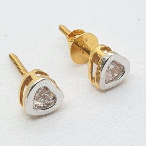 Gold 22.k Heart Shape Earrings