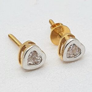 Gold 22.k Heart Shape Earrings
