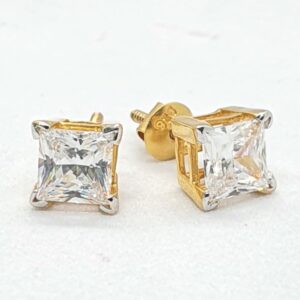 Gold Stone Ladies Earrings