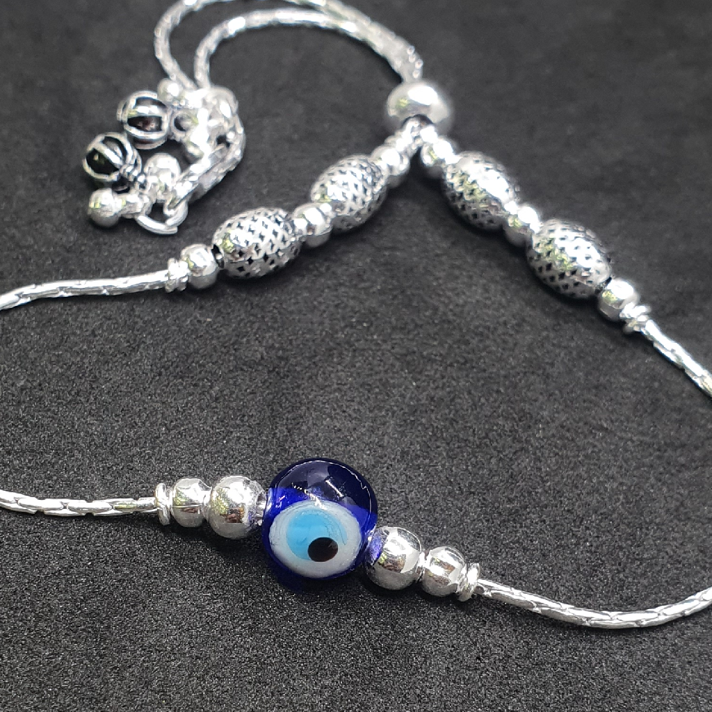 Silver Evil Eye Fancy Ladies Anklets - Image 2