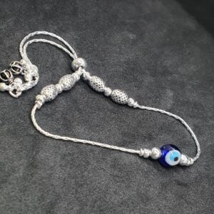 Silver Evil Eye Fancy Ladies Anklets