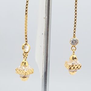 Gold 18.k White Diamond Latkan Ser