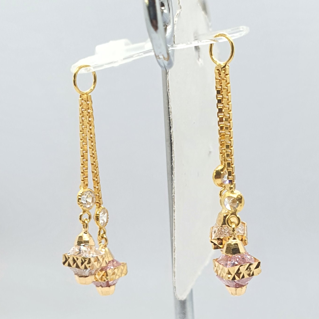 Gold 18.k white and pink diamond latkan ser