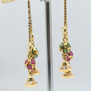 Gold 18.k Diamond Fancy Latkan Ser