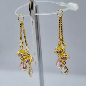 Gold 18k Pink And White Diamond Latkan Ser