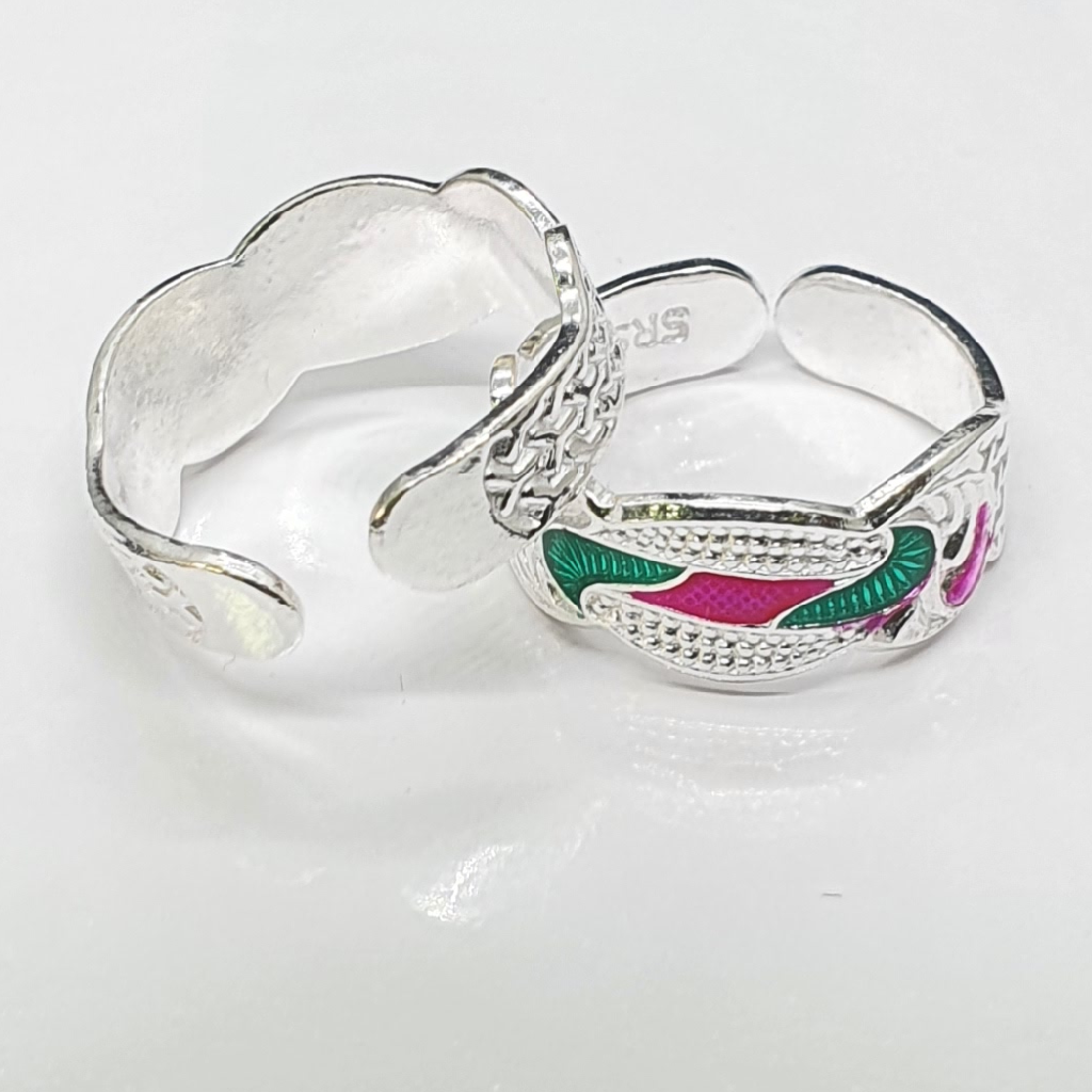 Silver Fancy Toe Rings