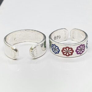 Silver Fancy Toe Rings