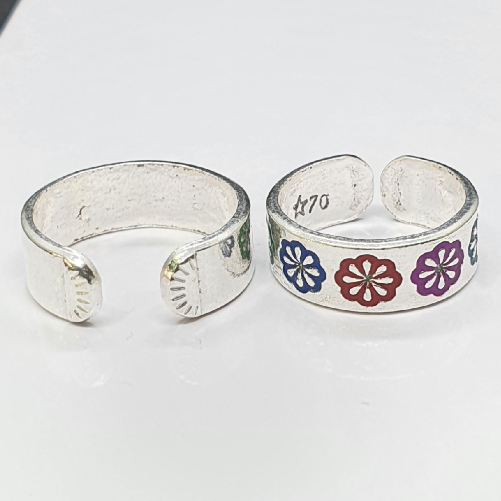 Silver Fancy Toe Rings - Image 2