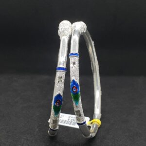 Silver 92.5 Peacock Design Kadli