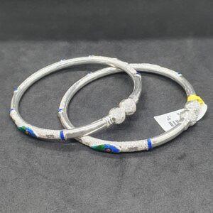 Silver 92.5 Peacock Design Kadli