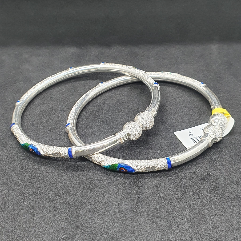 Silver 92.5 Peacock Design Kadli