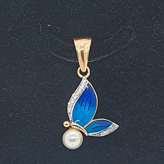 Rose gold 18.k fancy pendant set - Image 2