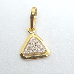 Gold 18.k Diamond Fancy Pendal Set