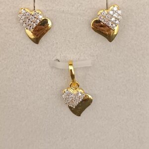 Heart Design Fancy Pendant Set