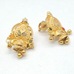 Gold 22.k Simple Earrings