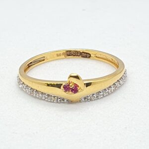 Gold 22.k Simple Ladies Ring