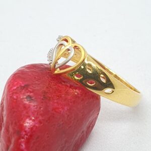 Gold 22.k Heart Shape Ladies Ring