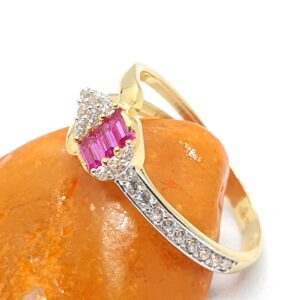 Gold 91.6 Diamond Ladies Ring
