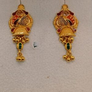 Gold 9.16 Kalkati Design Earrings